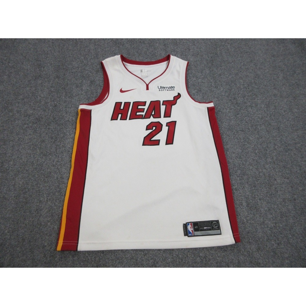 Hassan Whiteside Miami Heat Jersey Mens 48 White Swingman NBA Basketball Nike